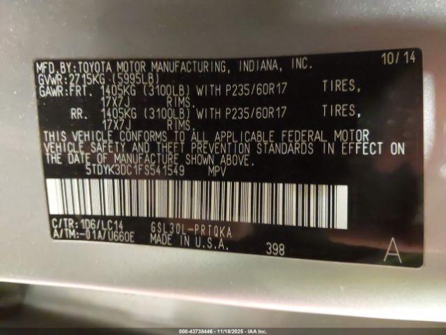 Toyota Sienna Xle 8 Passenger Image 14