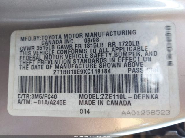 Toyota Corolla Le Image 5