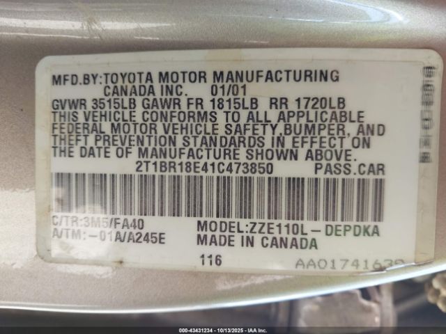 Toyota Corolla Le Image 4