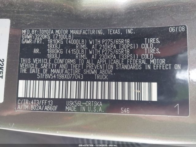 Toyota Tundra Sr5 5.7l V8 Image 13