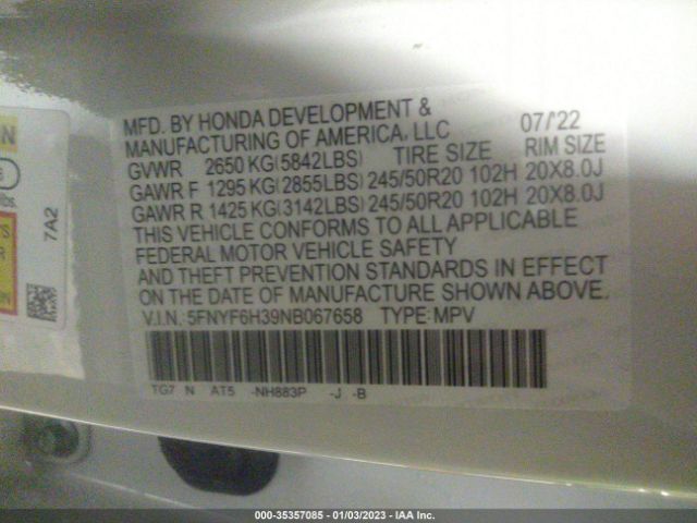 Honda Pilot Awd Sport Image 7