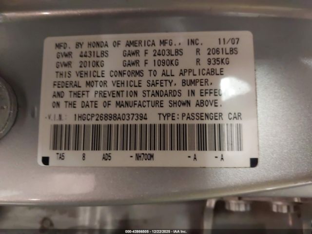 Honda Accord 2.4 Ex-l Image 3