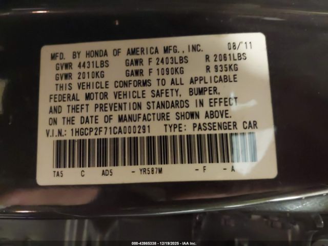 Honda Accord 2.4 Ex Image 10