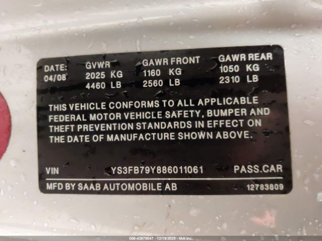Saab 9-3 2.0t Image 8