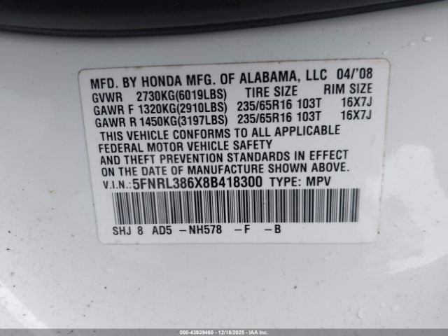 Honda Odyssey Ex-l Image 5