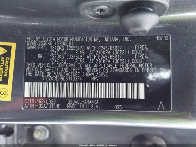 Toyota Highlander Se V6 Image 8