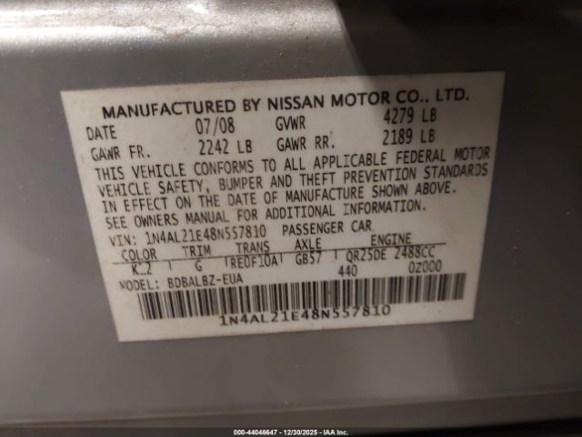 Nissan Altima 2.5 S Image 10