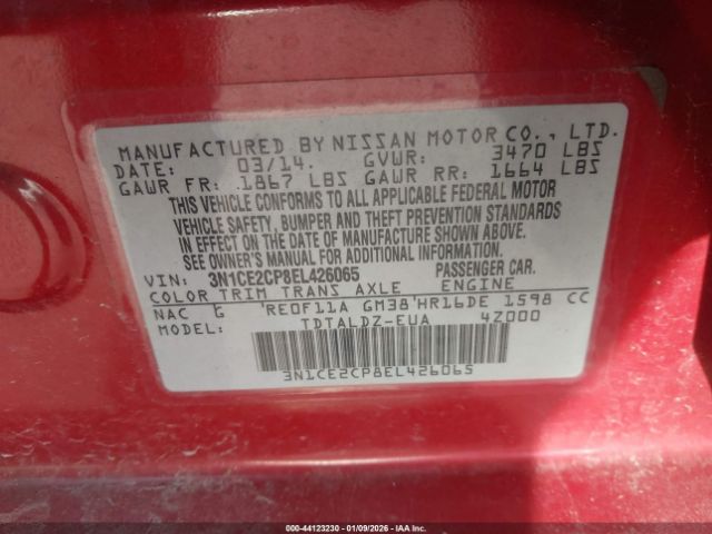 Nissan Versa Sv Image 5